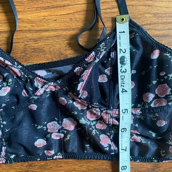 Free People Intimately Vintage Floral Cropped Bralette Size Small - Picture 7 of 8